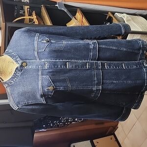 LOGO by Lori Goldstein Stretch Denim Jacket